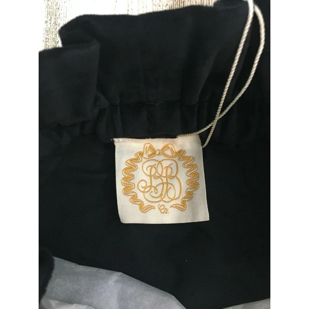 The Beaufort Bonnet Company Beasley Bag Skirt Newport Night Black Velveteen 5